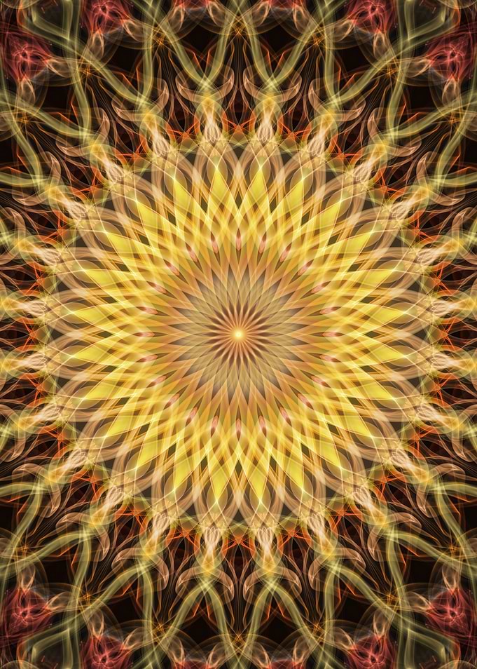Yellow and brown mandala