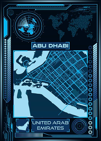 Abu Dhabi Map UAE