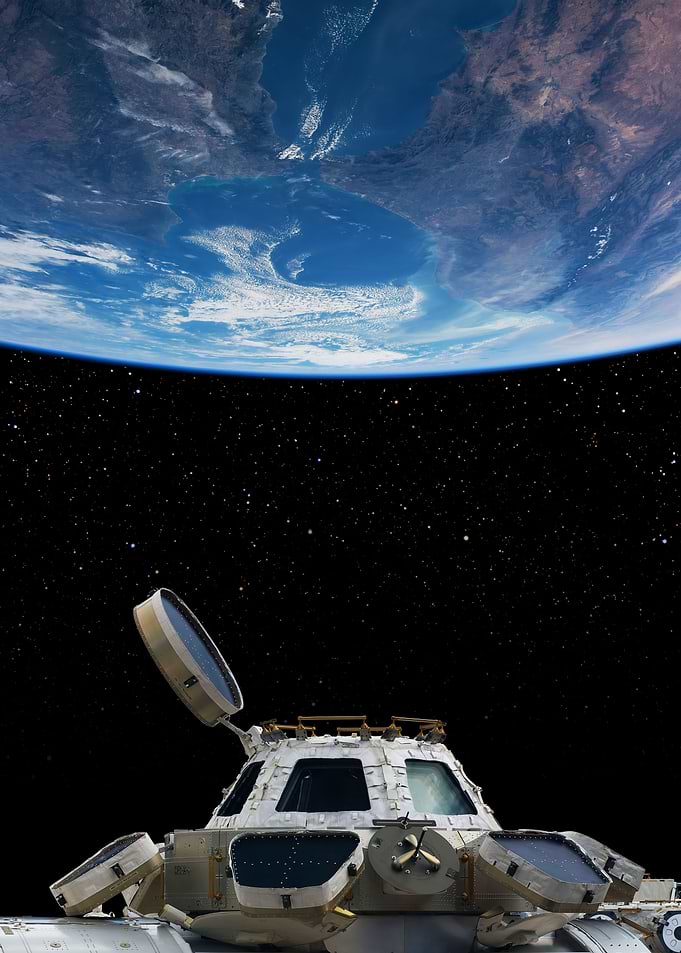 Earth and ISS
