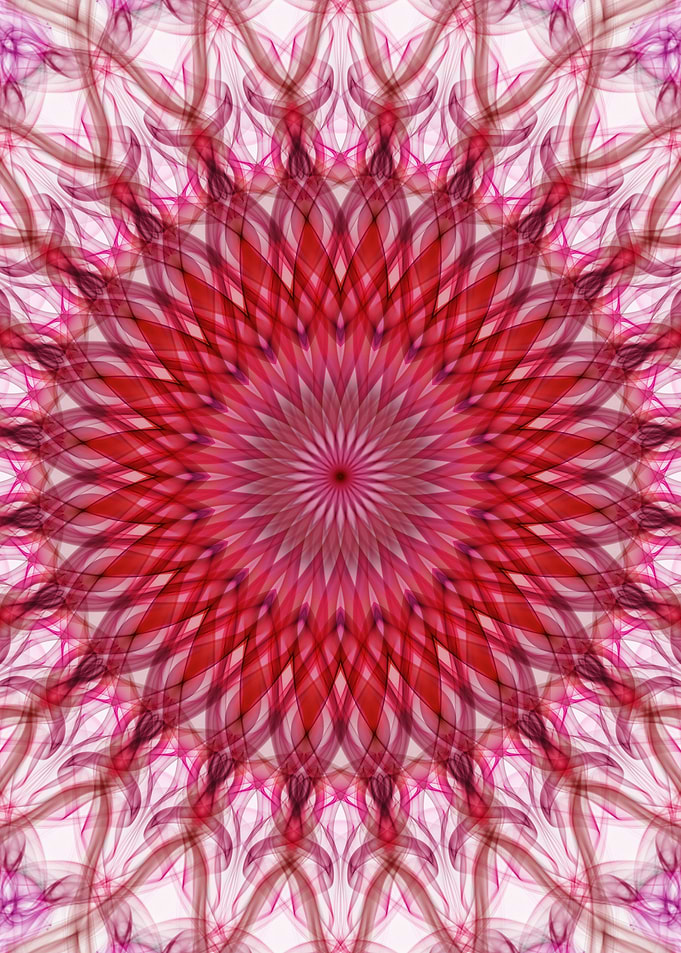 Red and white mandala