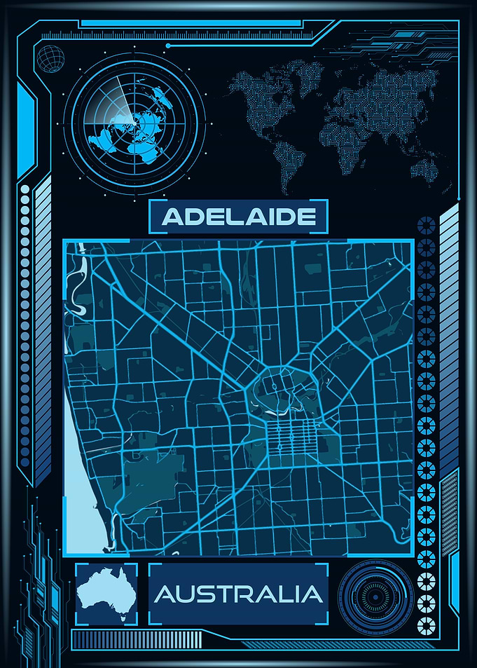 Adelaide Map Australia
