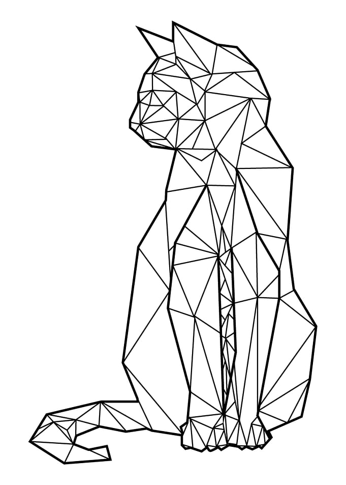 Geometric Cat Animal