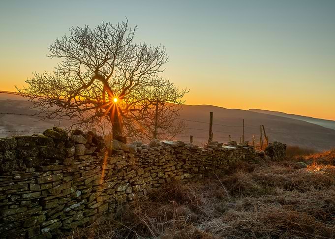 Sunrise on Gwrhyd mountain