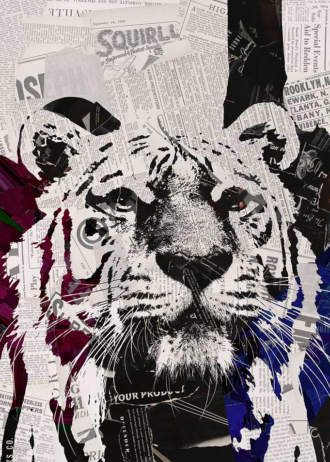Tiger Collage Art
