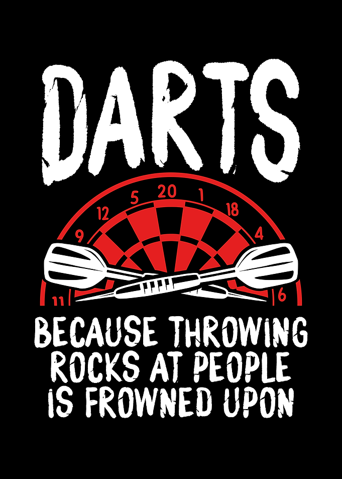 Darts throwing rocks at