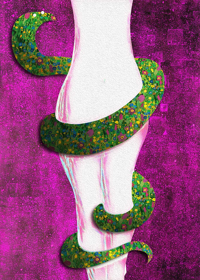 Eve and the serpent