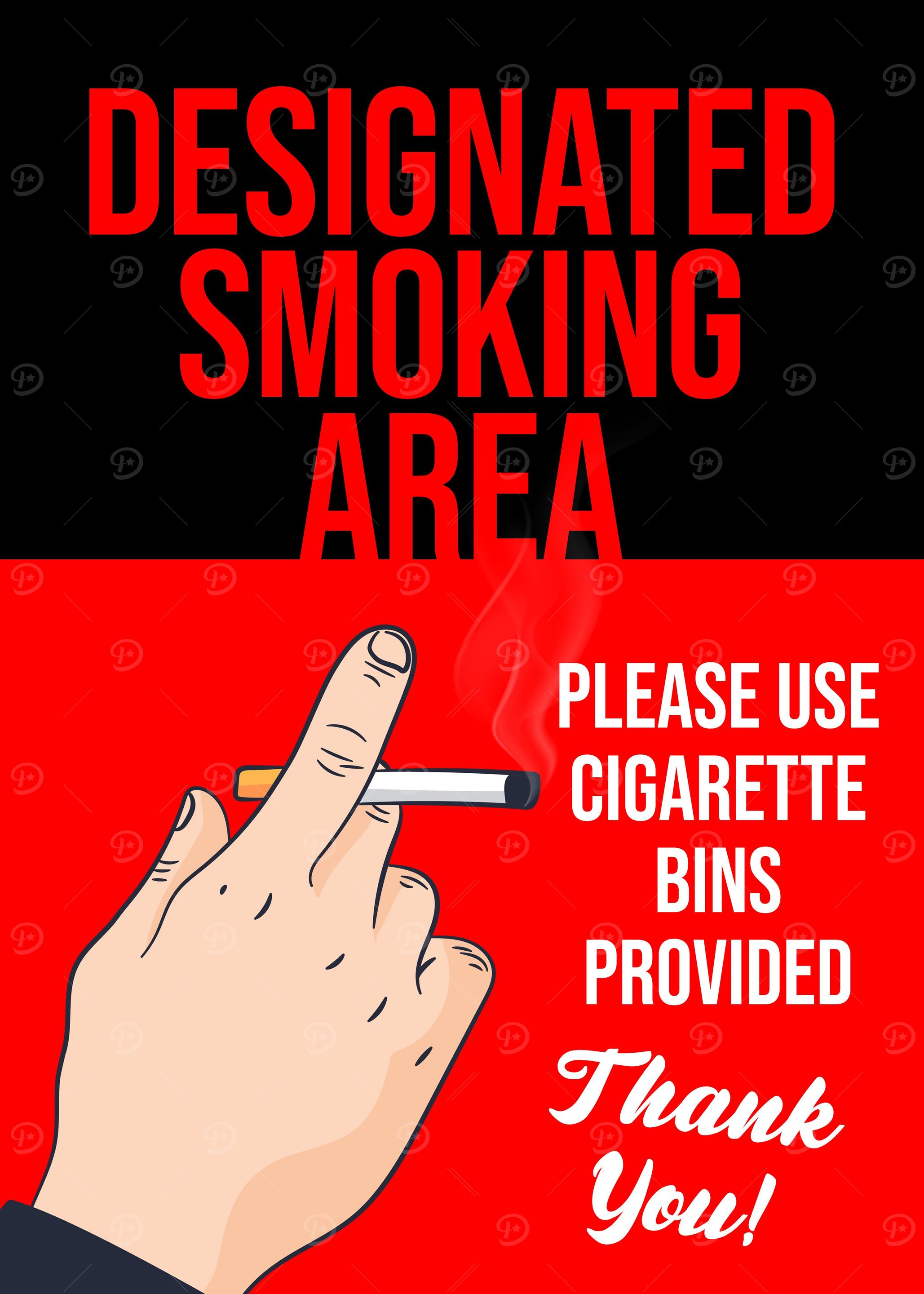 Smoking Area Wall Sign