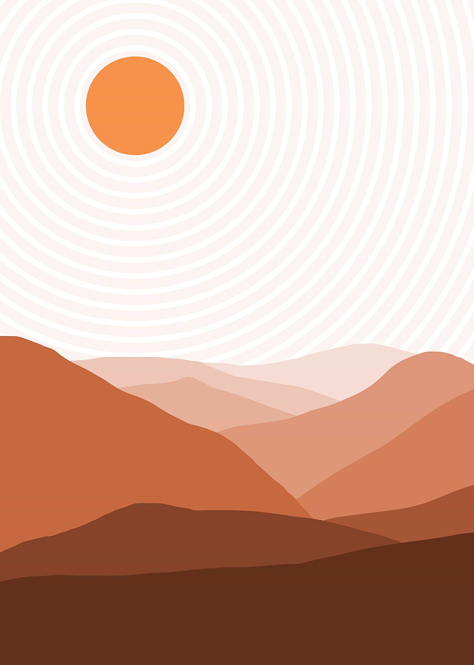 minimalist sunset