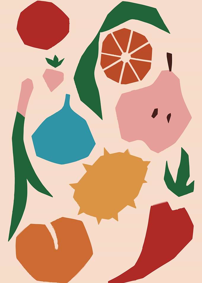 Abstract Botanical Veggies