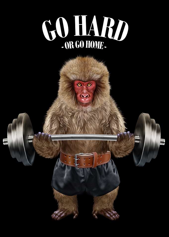Monkey Weightlifting