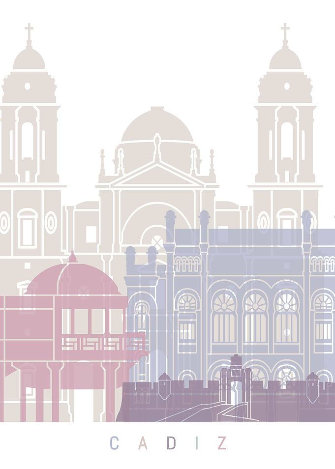 CADIZ SKYLINE POSTER