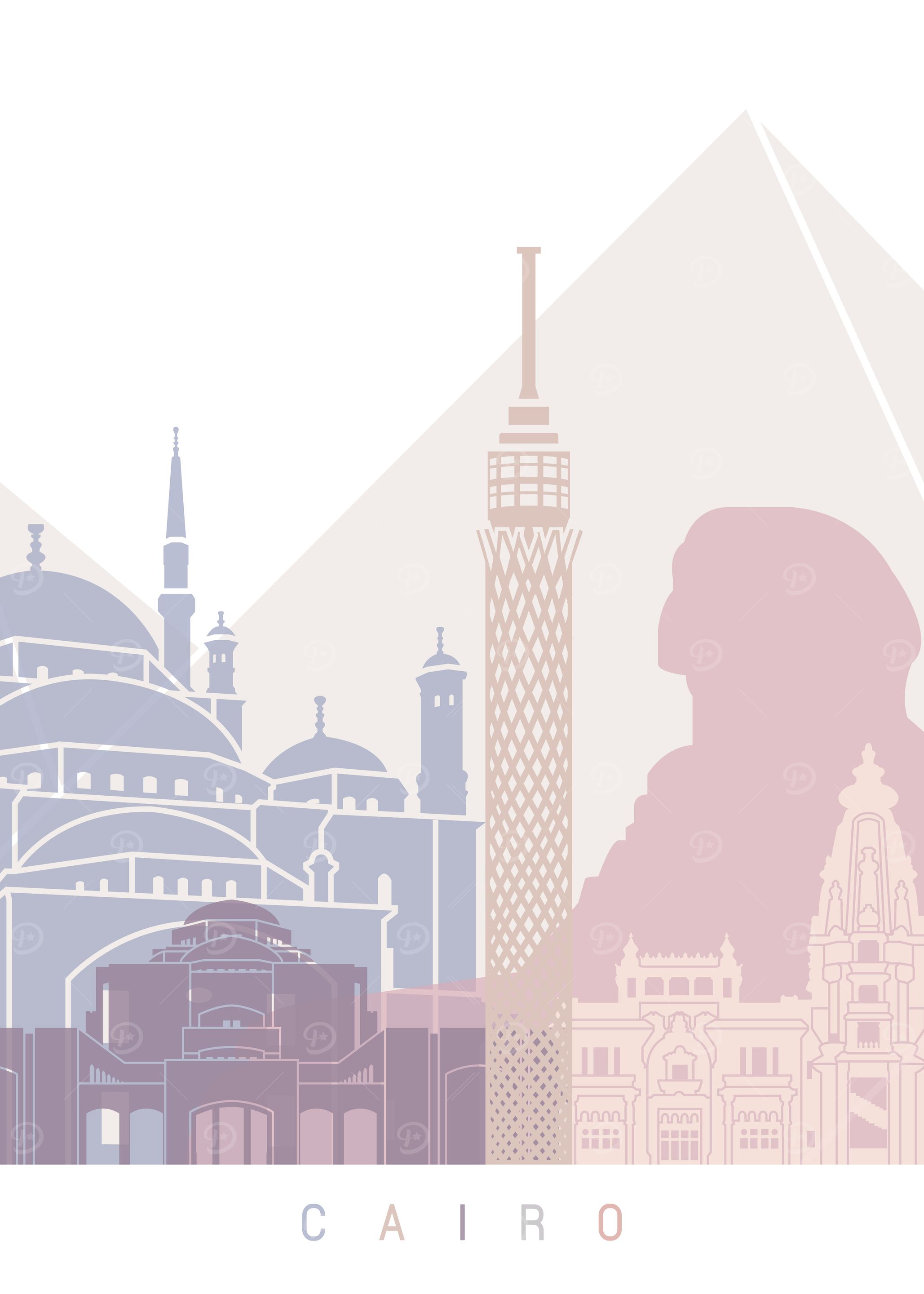 CAIRO SKYLINE POSTER