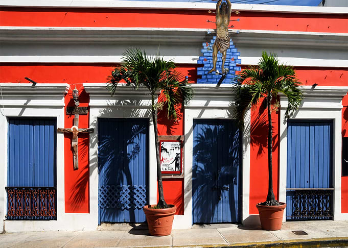Red house in Puerto Rico