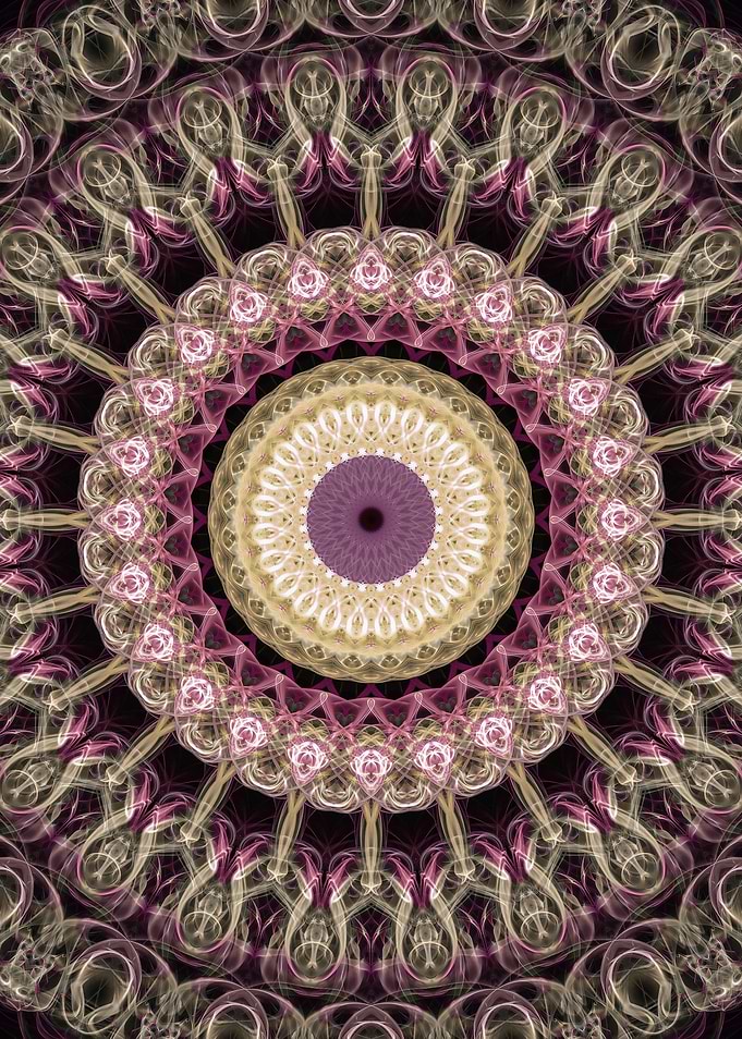 Cream and cherry mandala