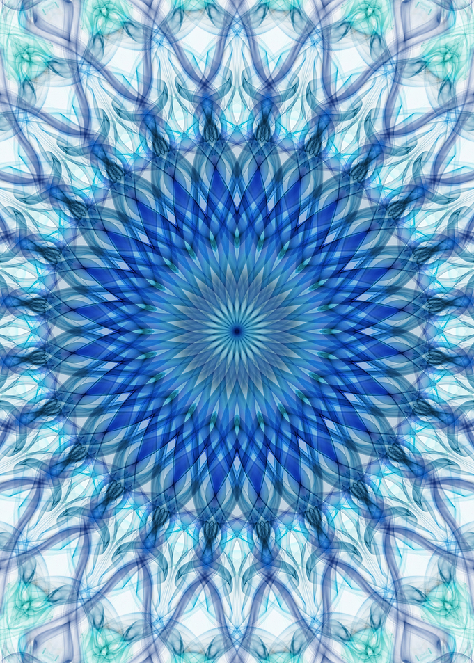 Cold blue mandala