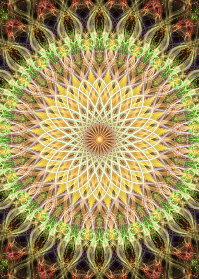 Golden and yellow mandala