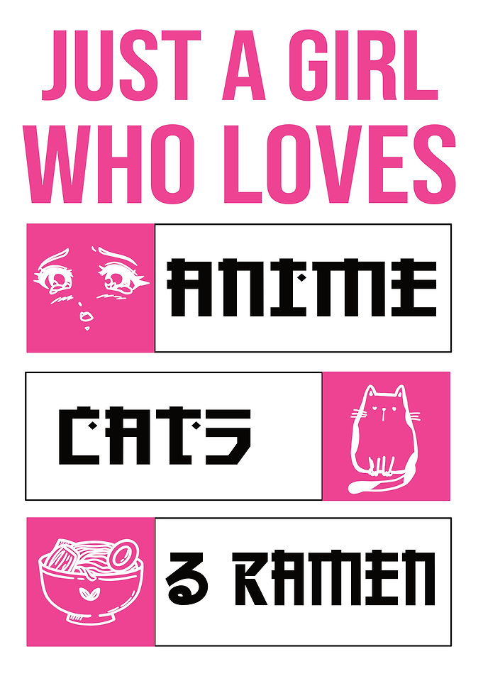 A girl who loves anime