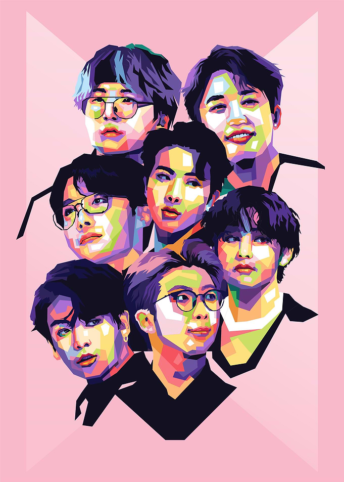 pop art KPOP B T S
