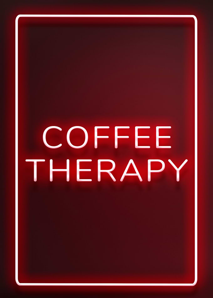 Red Neon Coffee Therapy