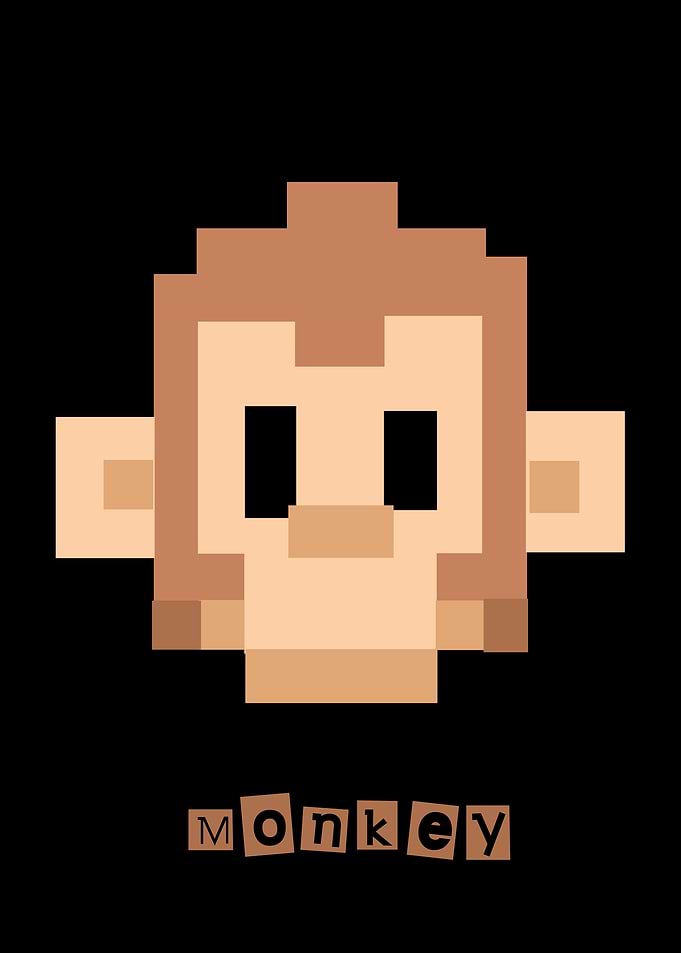pixel monkey icon