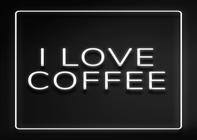 I Love Coffee Neon Sign