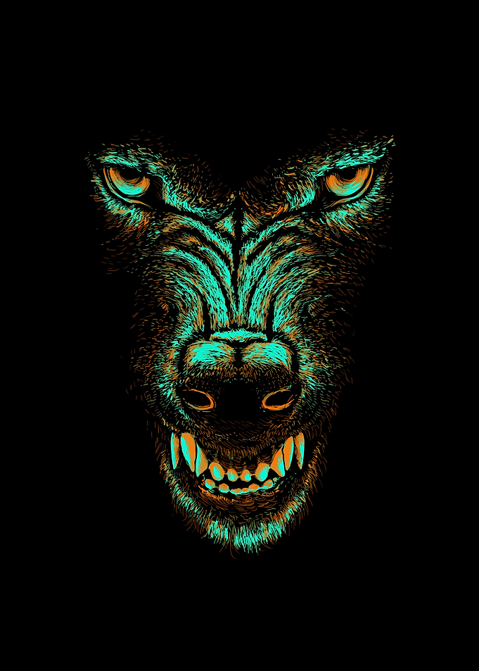 Wild Wolf Face