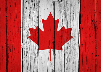 Wooden Texture Canada Flag