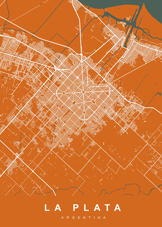 LA PLATA Map ARGENTINA