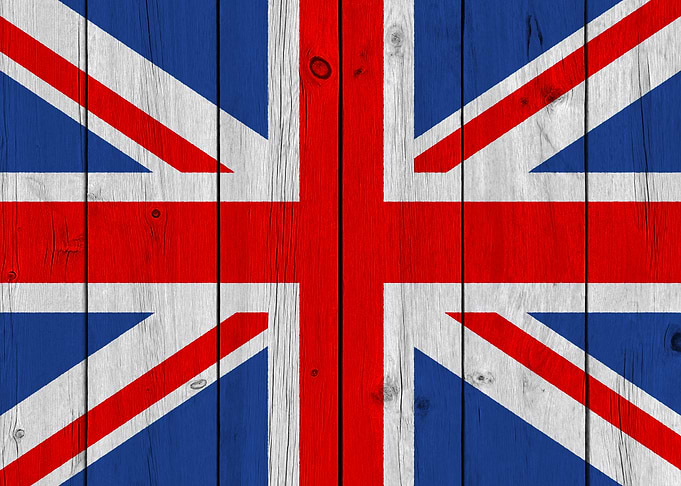 Wooden Texture UK Flag