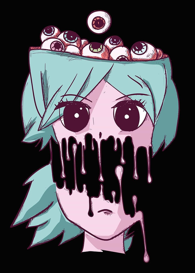 Weirdcore Anime Girl