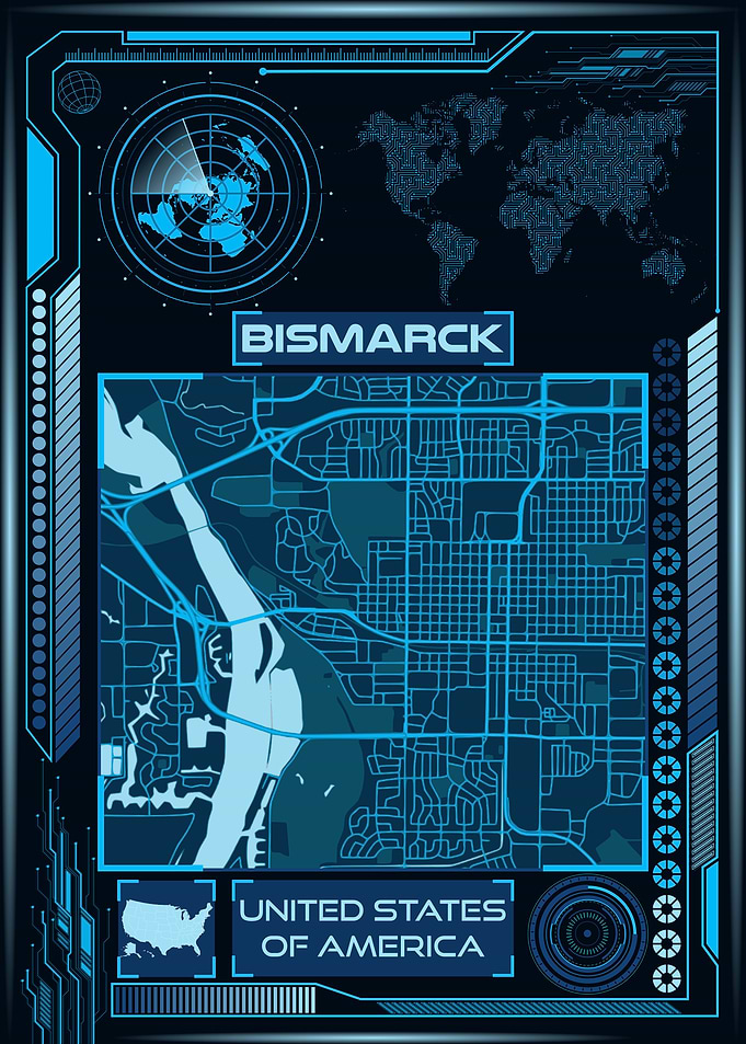 Bismarck Map USA