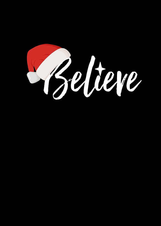 Believe Santa hat