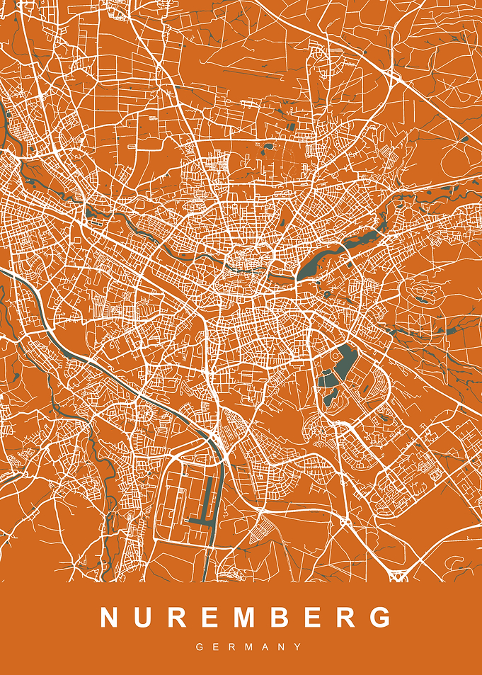 NUREMBERG Map GERMANY