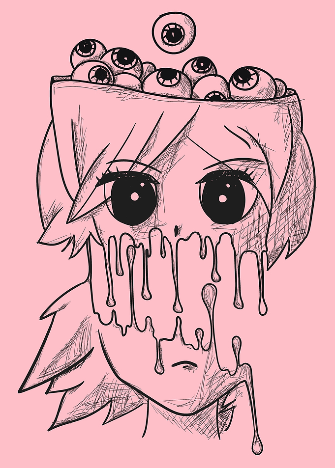 Weirdcore Anime Girl