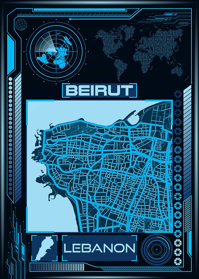 Beirut Map Lebanon
