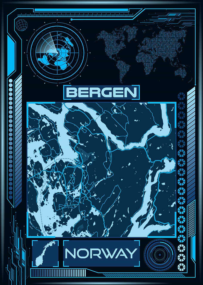 Bergen Map Norway