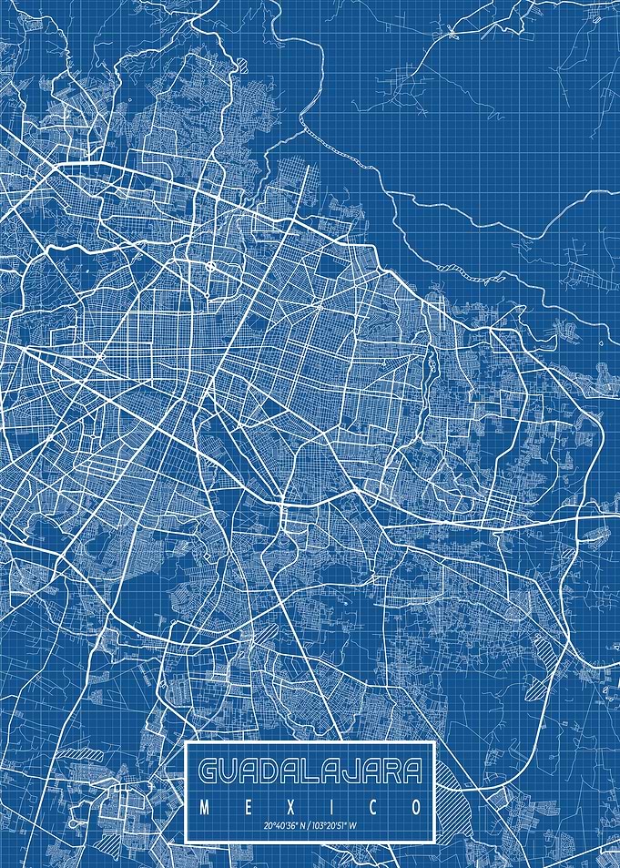 Guadalajara Map Blueprint