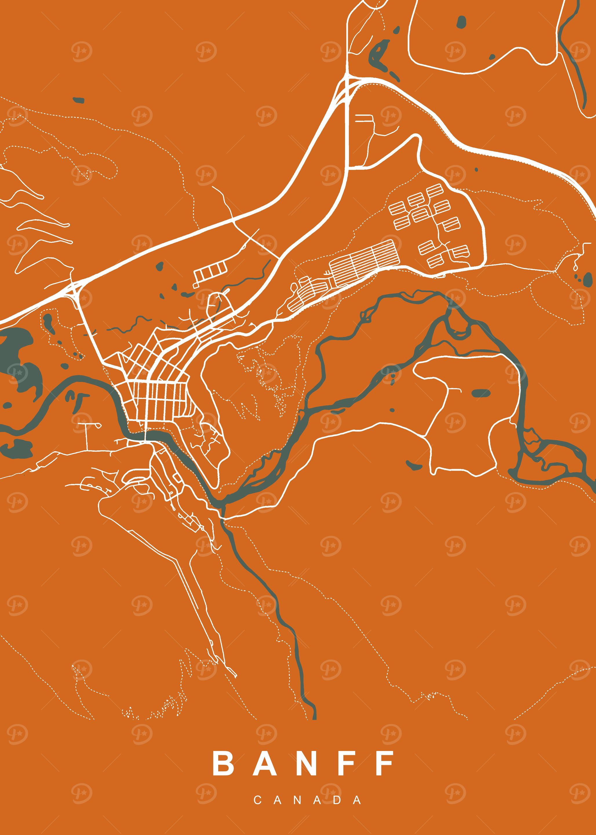 BANFF Map CANADA