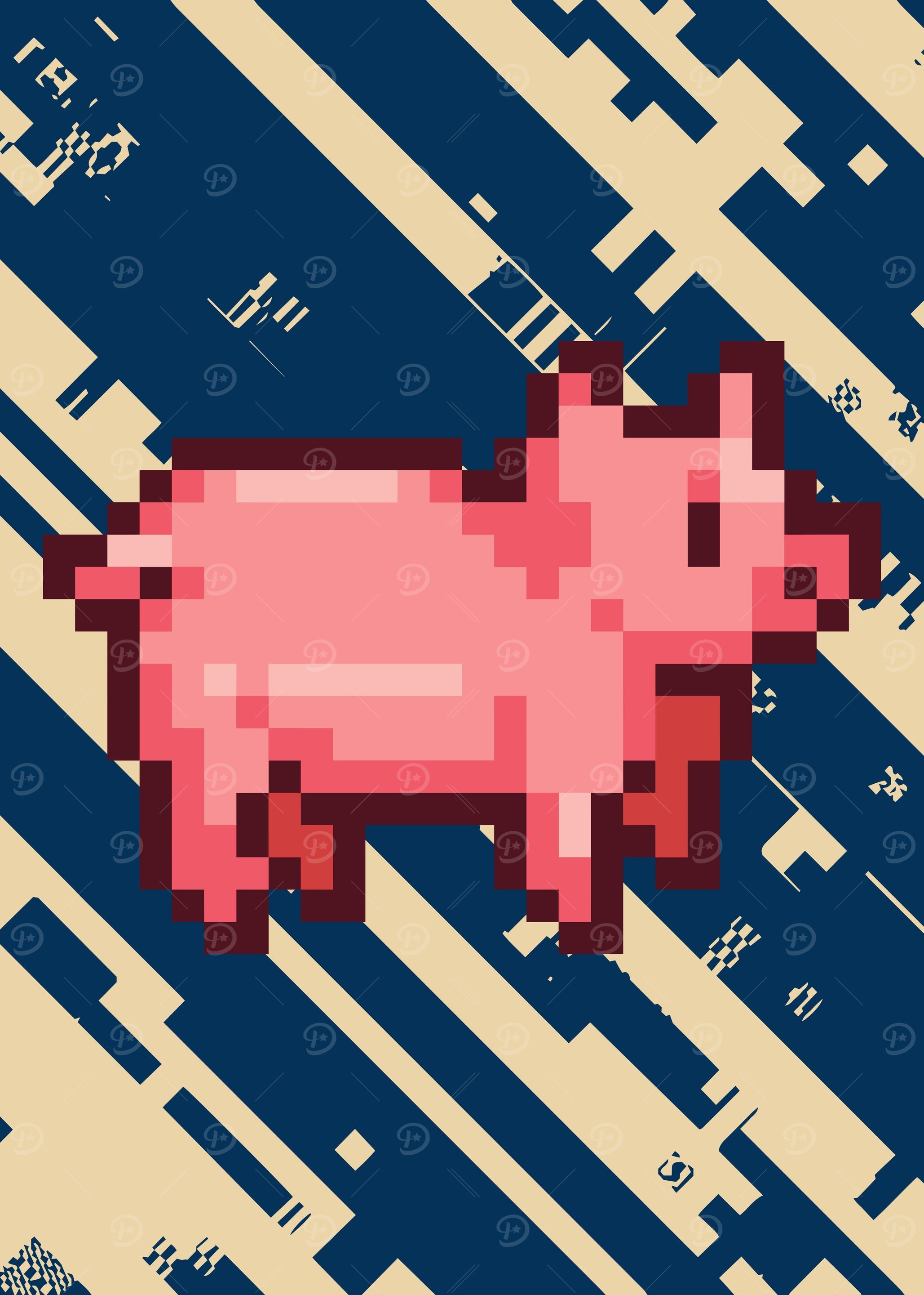 Cute Pig Pixel Art
