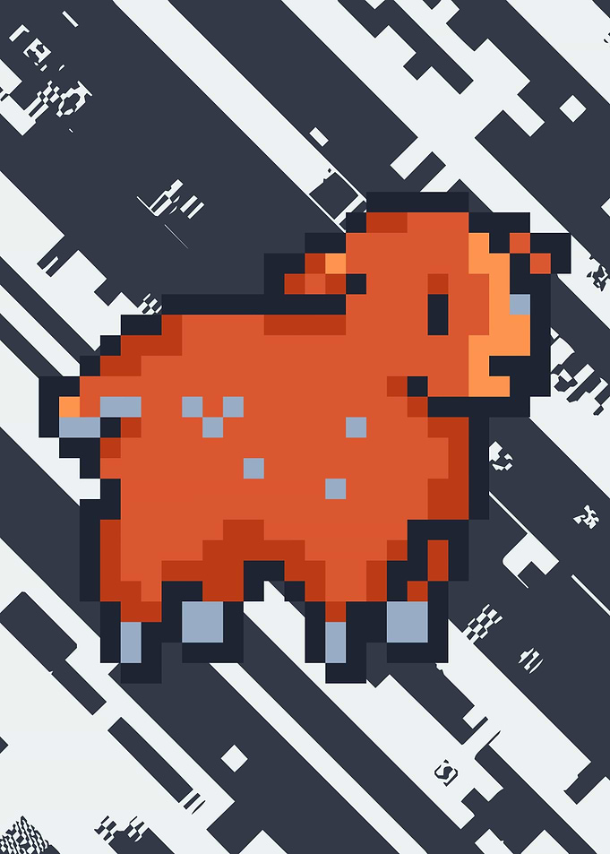 Cute Sheep Pixel Art