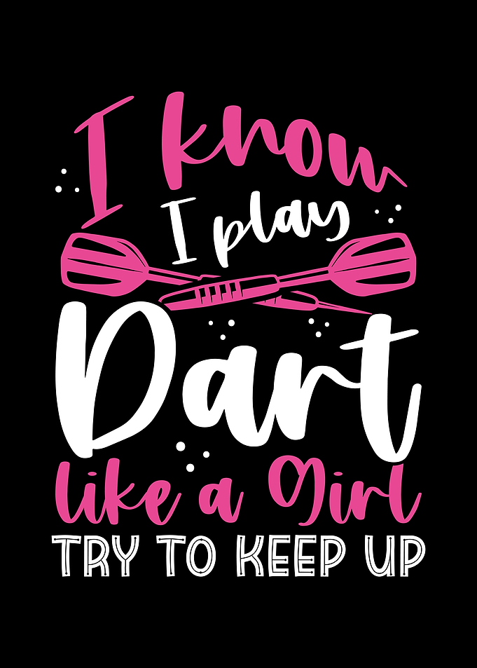 Girl play dart