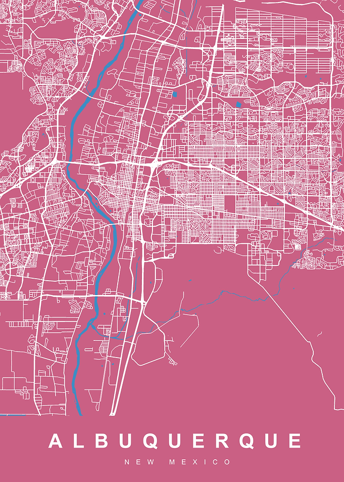 ALBUQUERQUE Map NEW MEXICO