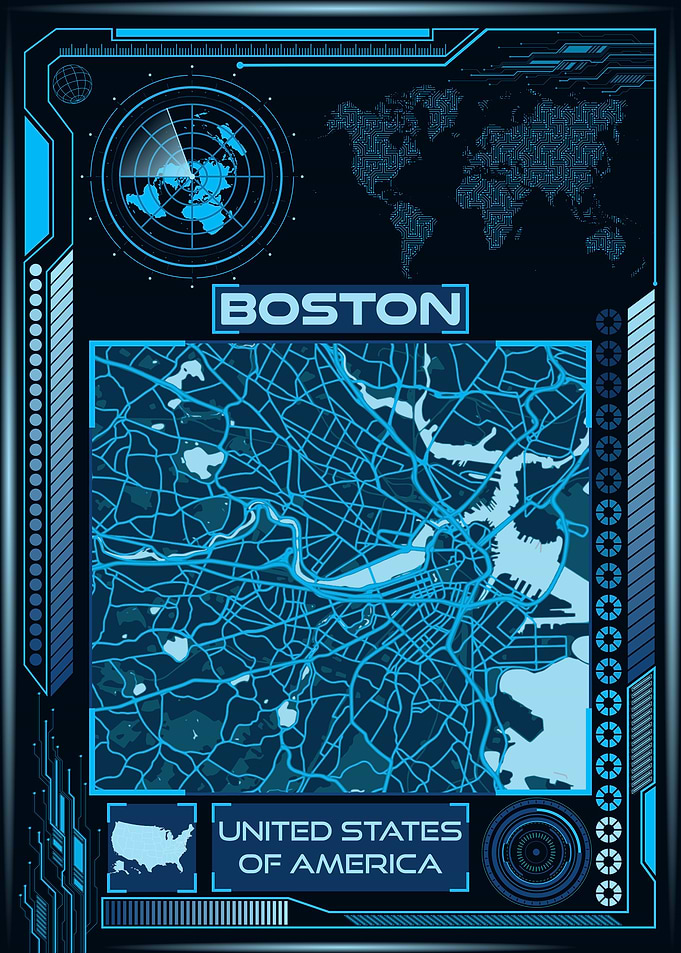 Boston Map USA