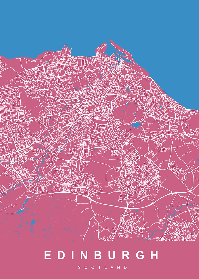 EDINBURGH Map SCOTLAND UK