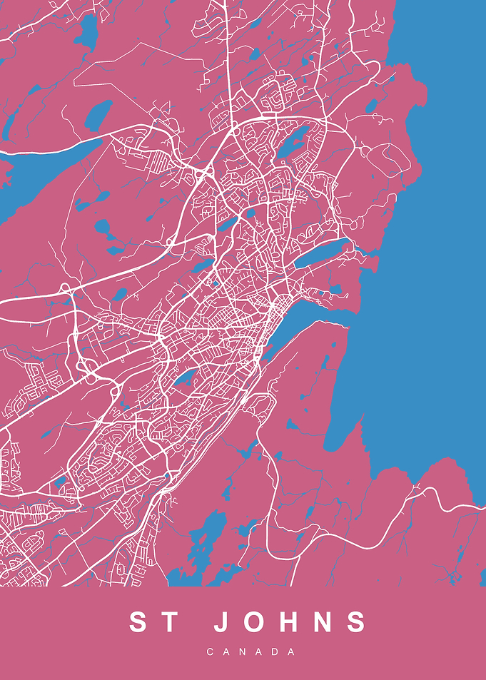 ST JOHNS Map CANADA