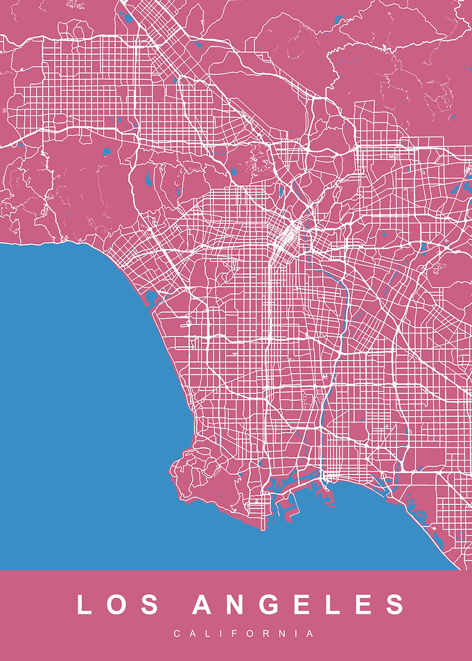 LOS ANGELES Map CALIFORNIA
