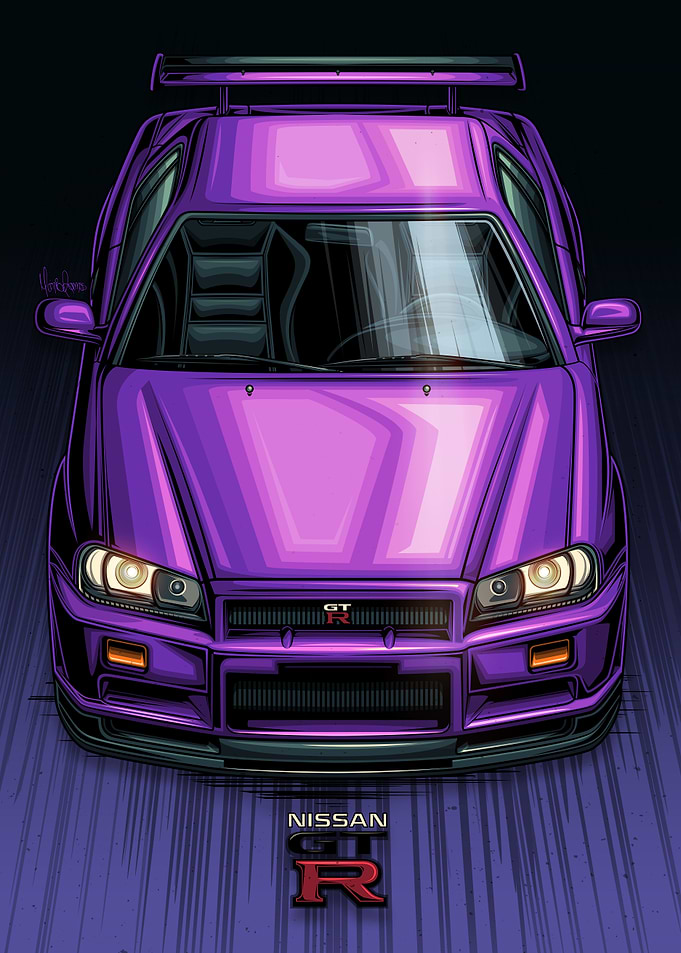 Nissan Skyline R34 Purple