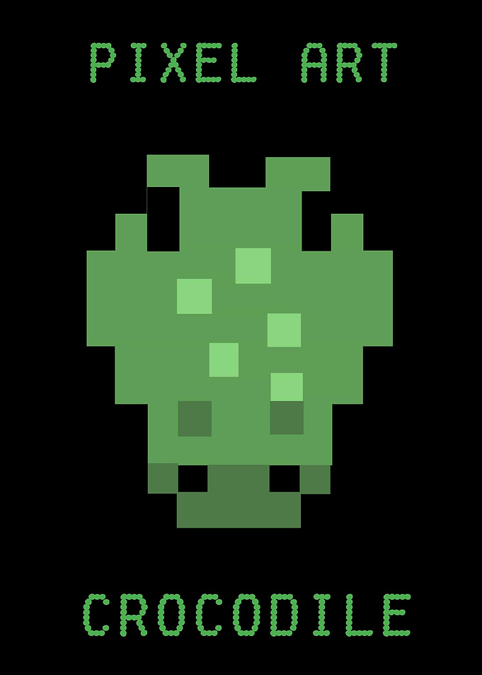 pixel icon crocodile