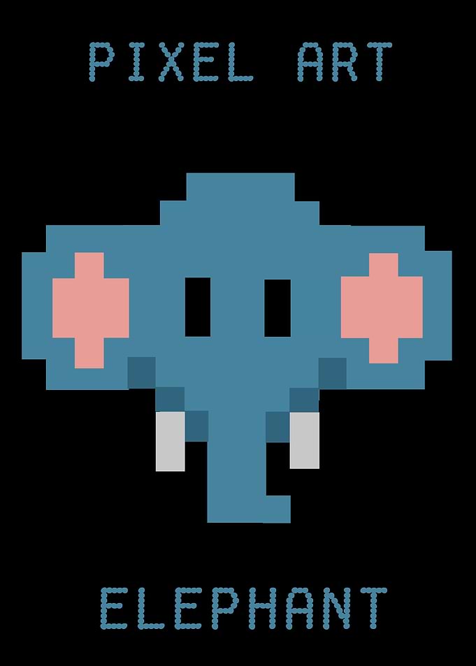 pixel elephant icon