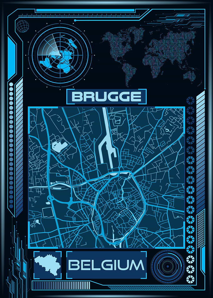 Brugge Map Belgium
